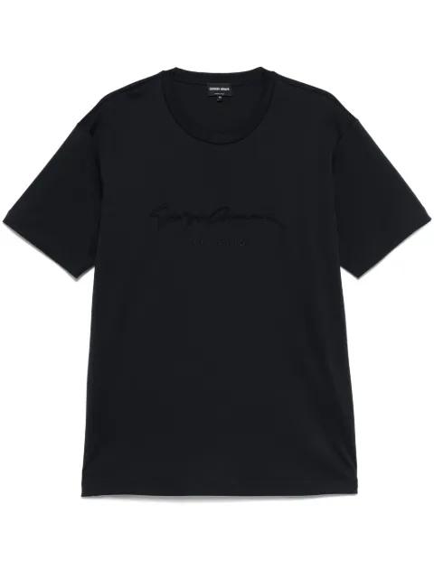 logo embroidered T-shirt by GIORGIO ARMANI