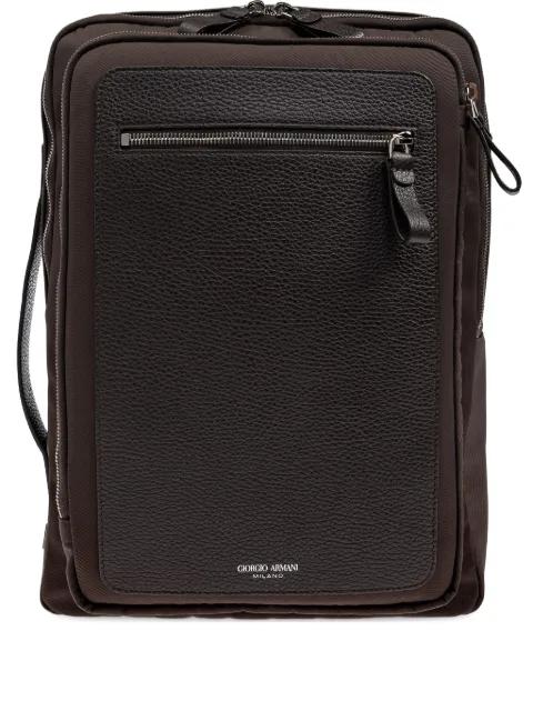 logo-motif backpack by GIORGIO ARMANI