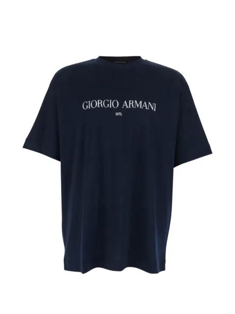 logo-print cotton T-shirt by GIORGIO ARMANI
