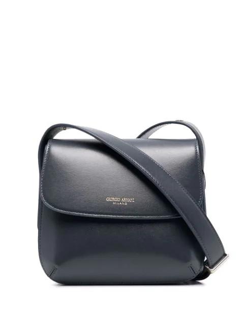 logo-print shoulder bag by GIORGIO ARMANI