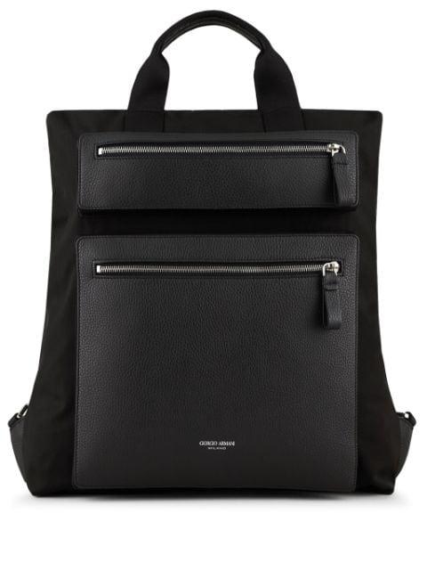 logo-stamp backpack by GIORGIO ARMANI