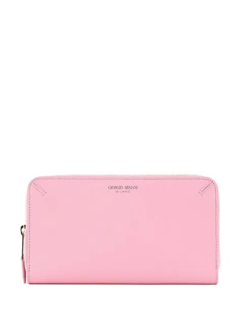 logo-stamp zip wallet by GIORGIO ARMANI