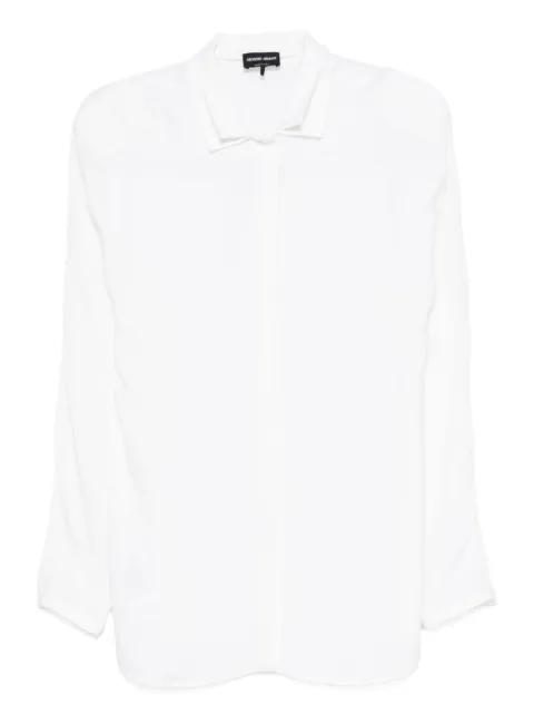 long-sleeve collared shirt by GIORGIO ARMANI
