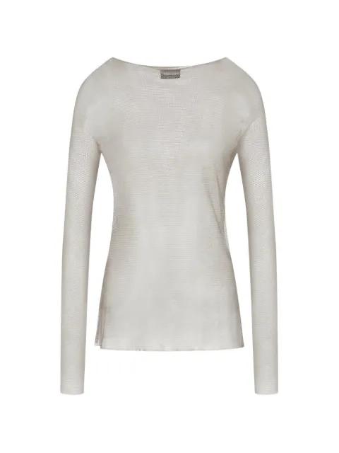 long-sleeve mesh top by GIORGIO ARMANI