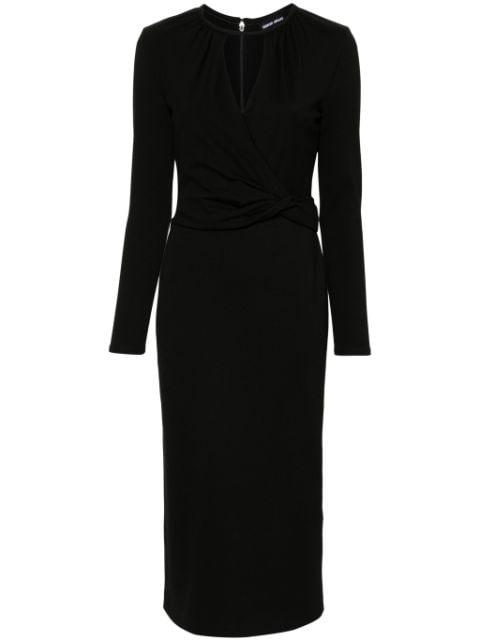 long-sleeve midi dress by GIORGIO ARMANI