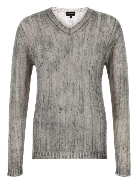 mélange V-neck sweater by GIORGIO ARMANI