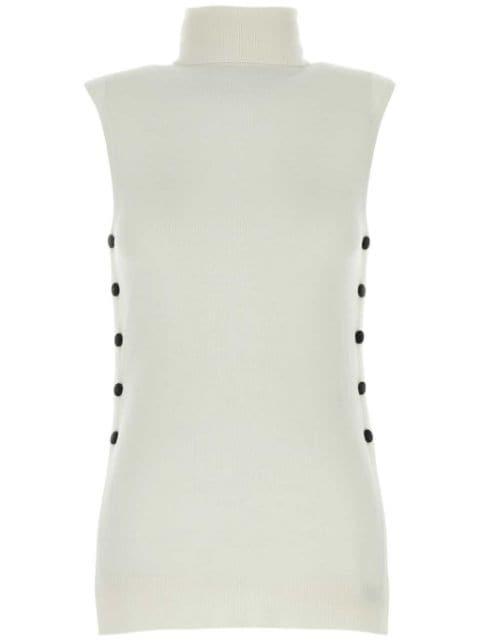 mock-neck wool top by GIORGIO ARMANI