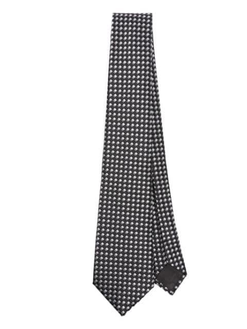patterned-jacquard silk tie by GIORGIO ARMANI