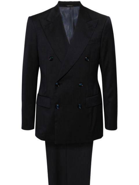 peak-lapel double-breasted suit by GIORGIO ARMANI