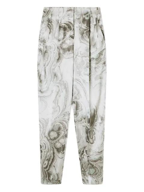 pleat-detail tie-dye trousers by GIORGIO ARMANI