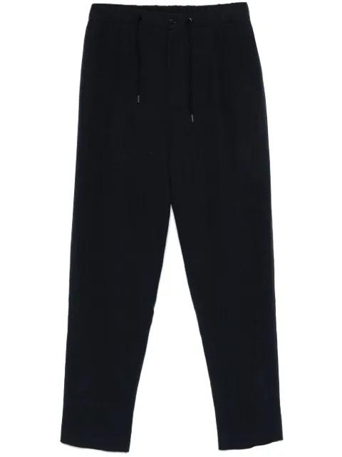 pleat-detailing linen trousers by GIORGIO ARMANI
