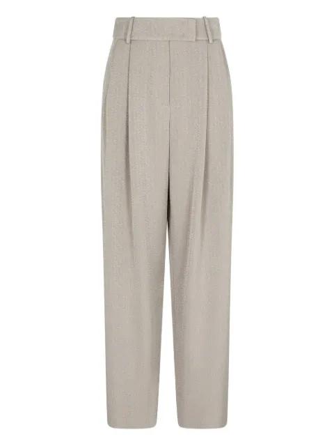 pleated-front tailored trousers by GIORGIO ARMANI