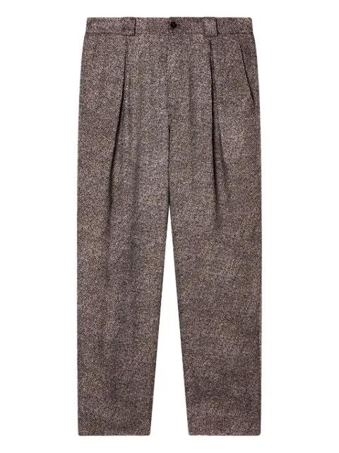 pleated herringbone trousers by GIORGIO ARMANI