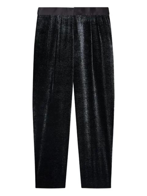 pleated high-shine trousers by GIORGIO ARMANI