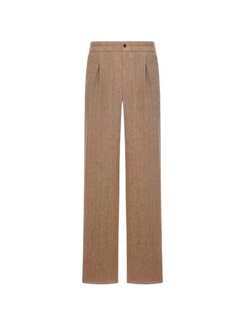 pleated linen trousers by GIORGIO ARMANI