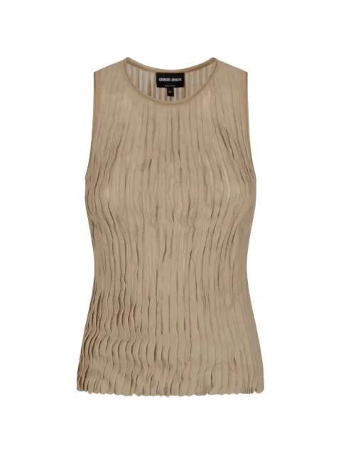 pleated lurex top by GIORGIO ARMANI