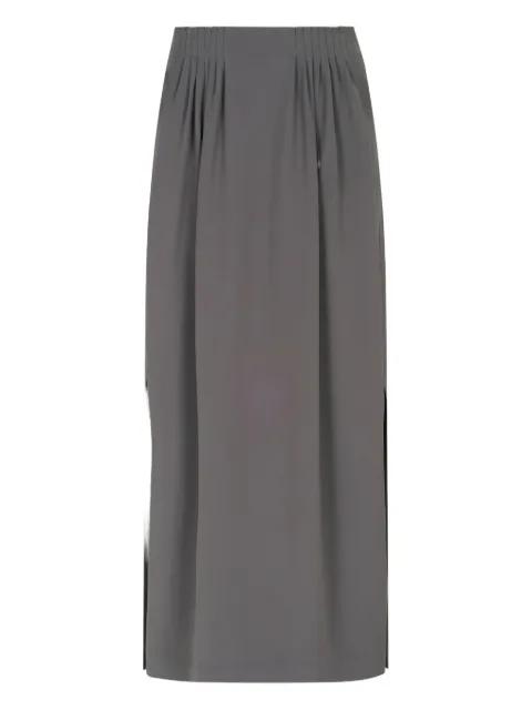 pleated side-slit maxi skirt by GIORGIO ARMANI