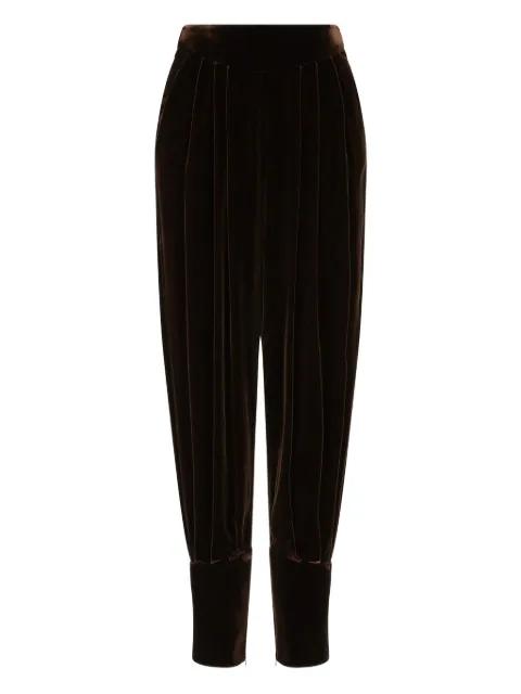 pleated velvet trousers by GIORGIO ARMANI