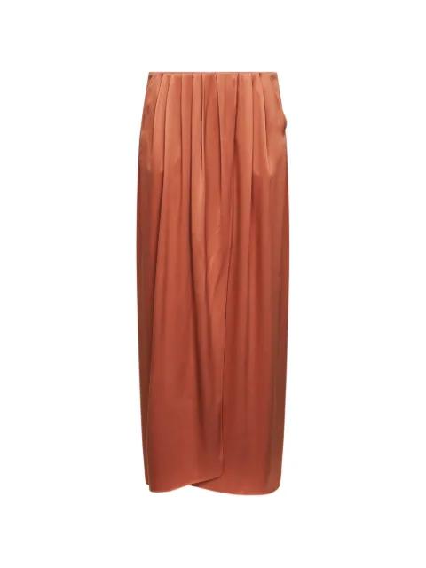 pleated wrap-front skirt by GIORGIO ARMANI