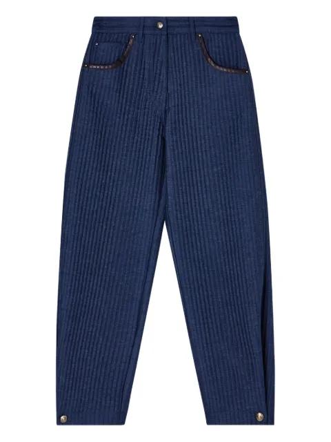 quilted tapered jeans by GIORGIO ARMANI