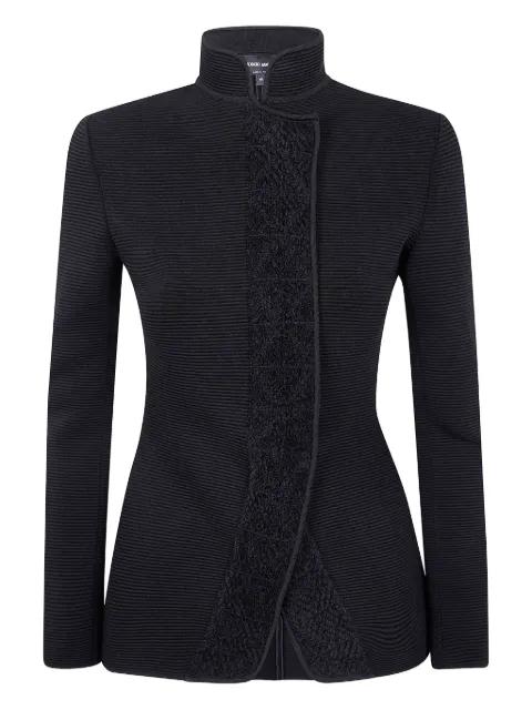 ribbed high-neck jacket by GIORGIO ARMANI