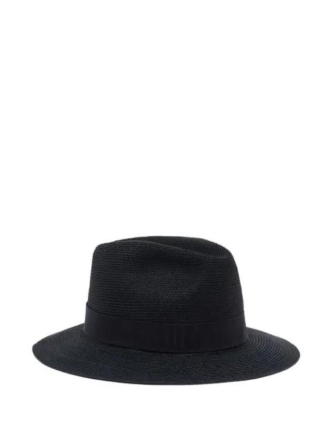 ribbon-trim fedora hat by GIORGIO ARMANI