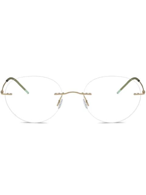 rimless round-frame glasses by GIORGIO ARMANI