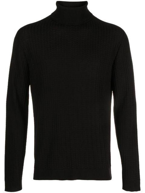 roll neck intarsia-knit jumper by GIORGIO ARMANI