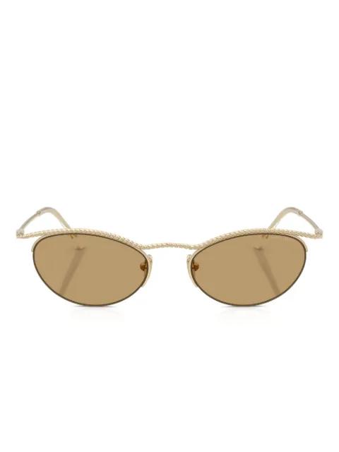rope-detailed oval-frame sunglasses by GIORGIO ARMANI