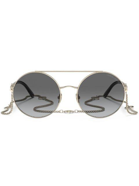round-frame tinted sunglasses by GIORGIO ARMANI