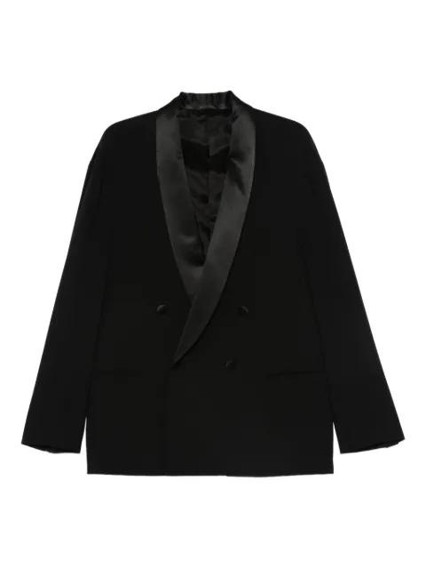 satin-lapels double-breasted suit by GIORGIO ARMANI