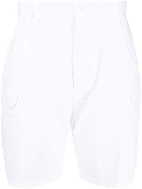 seersucker cargo shorts by GIORGIO ARMANI