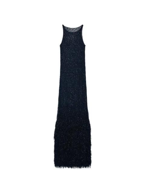 sequined fringed maxi dress by GIORGIO ARMANI