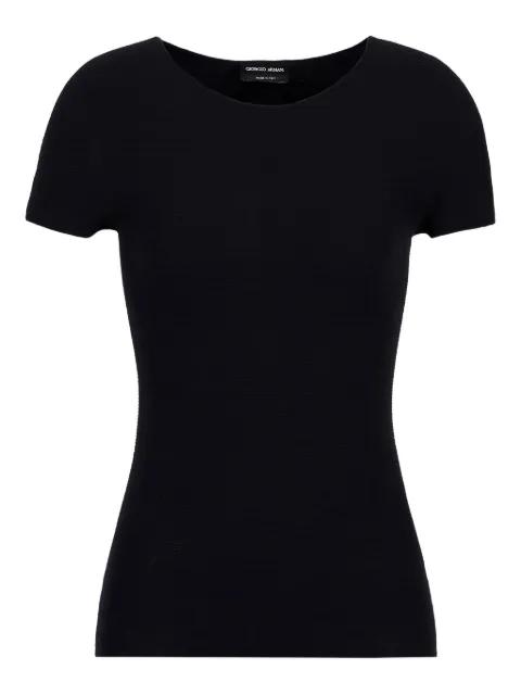 short-sleeved knitted top by GIORGIO ARMANI
