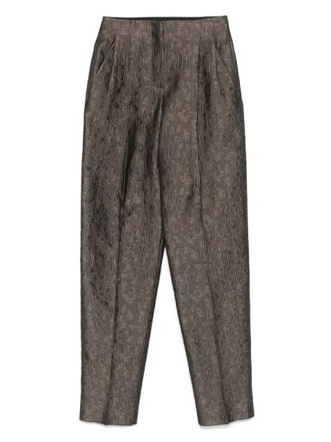 silk-blend straight-leg trousers by GIORGIO ARMANI
