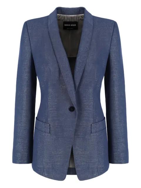 single-breasted denim blazer by GIORGIO ARMANI