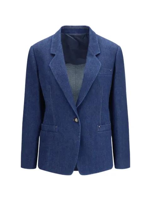 single-breasted denim blazer by GIORGIO ARMANI