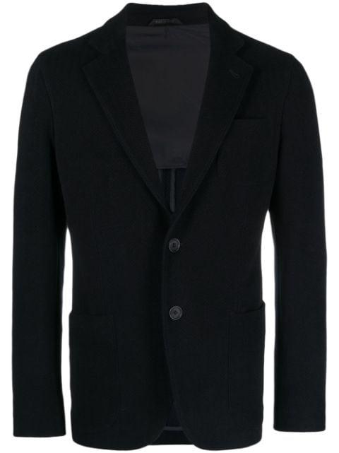 single-breasted herringbone blazer by GIORGIO ARMANI