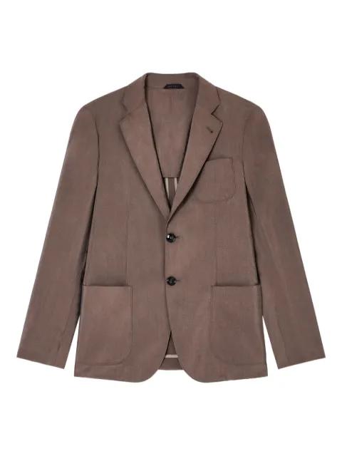 single-breasted patch-pocket blazer by GIORGIO ARMANI