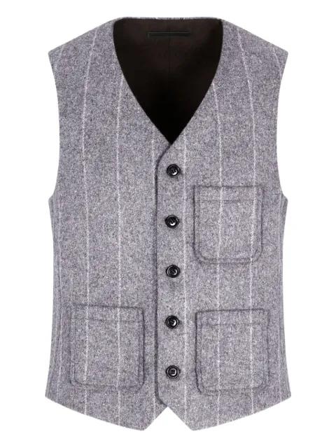 striped single-breasted coat by GIORGIO ARMANI