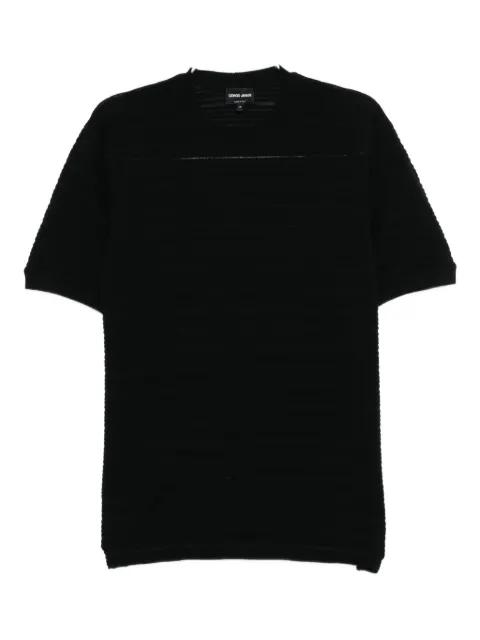 striped wool T-shirt by GIORGIO ARMANI
