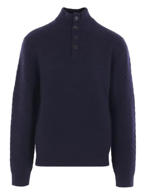textured high-neck cashmere sweater by GIORGIO ARMANI