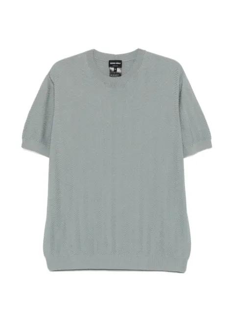 textured short-sleeve T-shirt by GIORGIO ARMANI