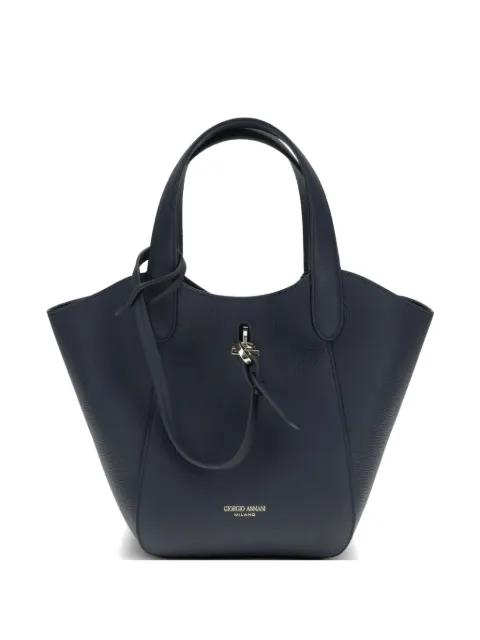 top-handles leather tote bag by GIORGIO ARMANI