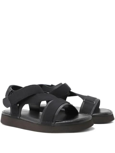 touch-strap leather sandals by GIORGIO ARMANI