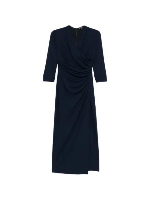 v-neck draped maxi dress by GIORGIO ARMANI