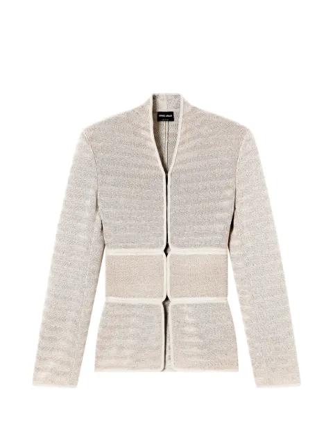 v-neck panelled jacket by GIORGIO ARMANI