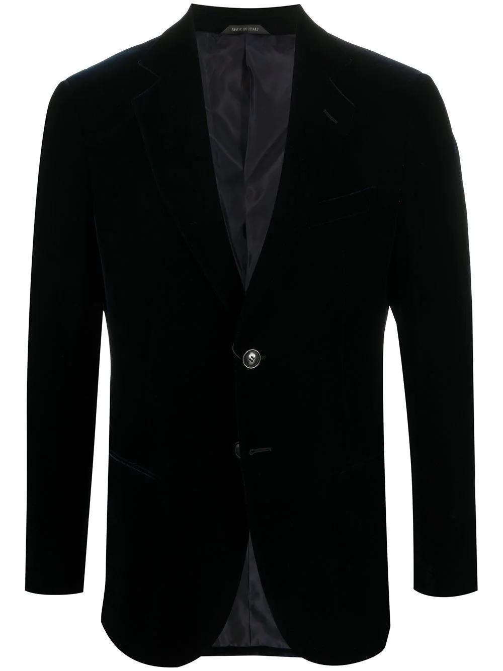 velvet single-breasted blazer by GIORGIO ARMANI