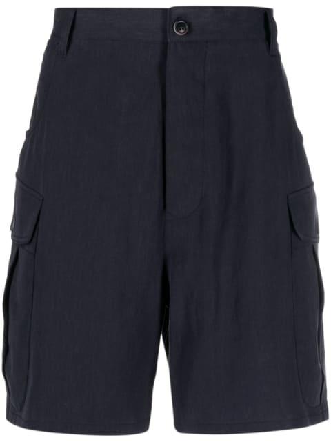 wide-leg linen cargo shorts by GIORGIO ARMANI