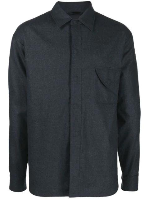 wool shirt jacket by GIORGIO ARMANI